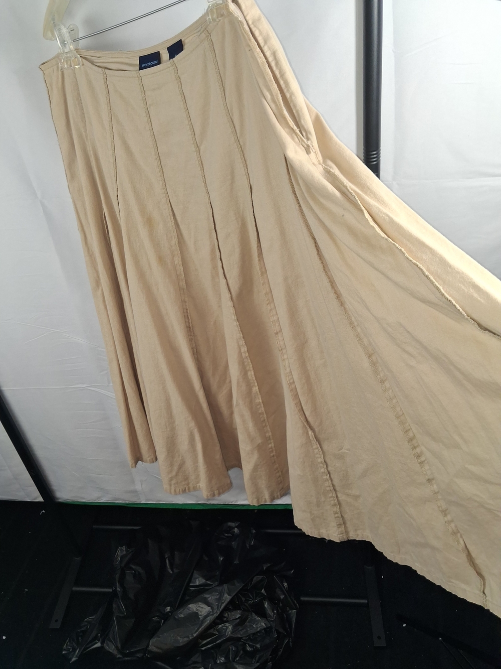 Westbound Beige Panelled Maxi Skirt